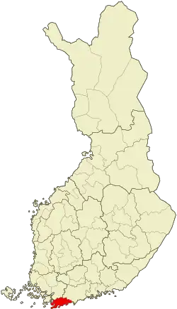 Location of Raseborg sub-region