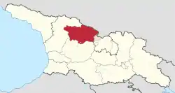 Overlapping borders of de jure Racha-Lechkhumi region and de facto Republic of South Ossetia