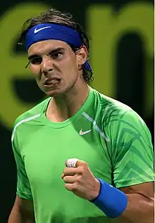 Rafael Nadal at the complex during one of the games.