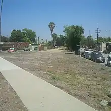 Right of Way of the Lamanda Park rail side line, used in past to load Lamanda Park's Wine and Citrus for market at Foothill and Walnut