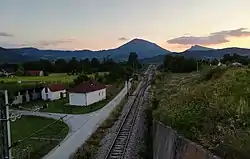 Look on railway from overpass in Prijevor