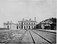 Railway tracks at the Romodanovsky station