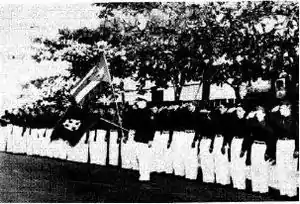 Raimundo Díaz Pacheco commanding the Nationalist Cadets