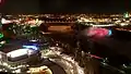 Bridge and the American Falls at night