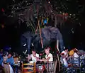 The inside of the Rainforest Cafe at Disney Springs in Orlando, Florida.