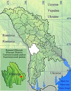 Boghiceni is located in Hîncești