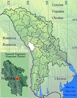 Bălăurești is located in Nisporeni