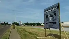 redevelopment sign for the Raleigh Springs Mall Site Redevelopment