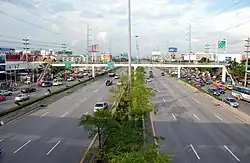 Rama II road in the area of Bang Khun Thian