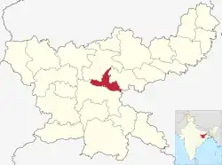 Location of Ramgarh district in Jharkhand