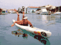 Full moon paddle from Marina Hemingway, Cuba en route to Key West, Florida—2003. (photo Aline Paterson)