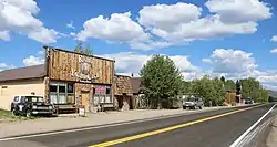 Buildings along Highway 125 in Rand.