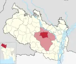 Location of Rangpur Sadar