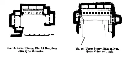 Plans of both floors of Rani Gumpha