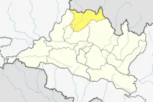 Location of district in province