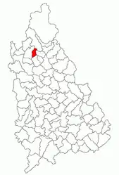 Location in Dâmbovița County