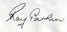 Ray Parkin signature