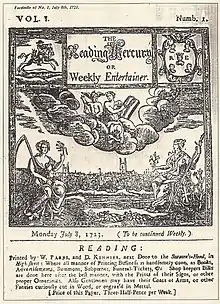 1723 British newspaper  "Reading Mercury"