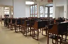 One of the reading rooms inside the Library.