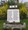 Plaque of the Swiss Cemetery, located in Victoria, Araucanía Region.