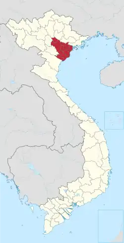 Location of the Red River Delta region in Vietnam