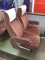 Seating with red moquette, October 2006