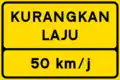 Reduce speed with speed limit