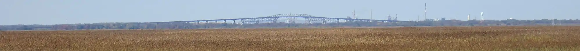 Panorama of a cantilever bridge