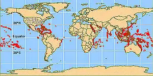 Image 29Distribution of coral reefs (from Coral reef fish)