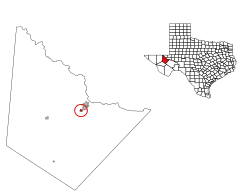 Location of Lindsay, Texas