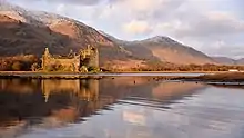 Kilchurn Castle reflecting on Loch Awe