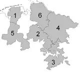 Regierungsbezirke in the province of Hanover in 1905