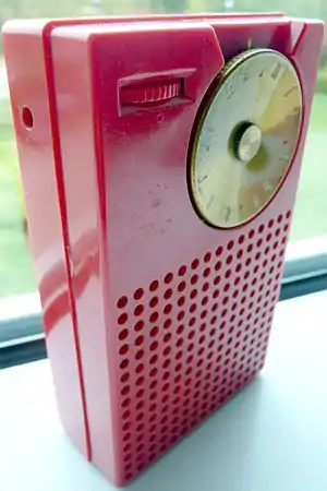 Image 13The Regency TR-1, which used Texas Instruments' NPN transistors, was the world's first commercially produced transistor radio in 1954. (from History of radio)