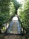 Bridge alongside the ha-ha in Regent Gardens, Edinburgh