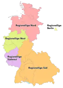 Regional soccer leagues in Germany, 1963–74