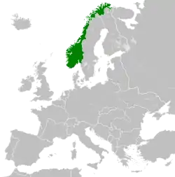 Location of Quisling regime