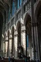 Arcade, dark triforium and Clerestory of the nave