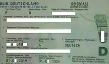 A German passport with the gender marker 'X' for diverse.