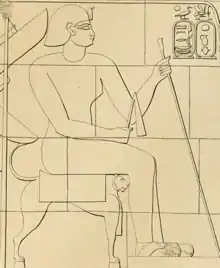 Depiction of Arakamani, from Meroë pyramid Beg. S 6