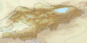 Map showing the location of Karakol Nature Park