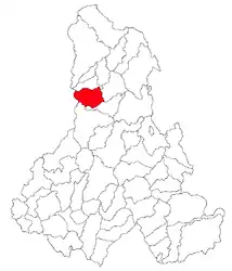 Location in Harghita County