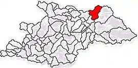 Location in Maramureș County