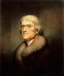 Rembrandt Peale, Portrait of Thomas Jefferson, 1805. New-York Historical Society.