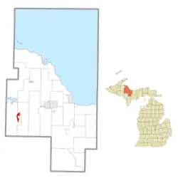 Location within Marquette County