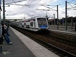 Z 22500 rolling stock on RER E at Pantin.