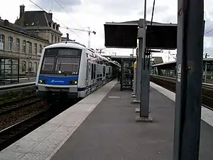 Z 22500 rolling stock on RER E at Pantin.