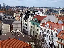 Luxurious apartment buildings, built in the late 1990s in Naujamiestis offer panoramic views of the Old Town