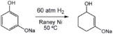 Partial hydrogenation of a resorcinol derivative using a Raney-Nickel catalyst.