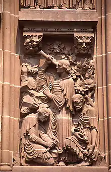 Detail of the sculpture on the facade by J. Massey Rhind