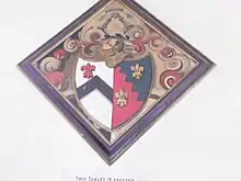 Hatchment of a male Riccard leaving a widow - probably not Sir Andrew